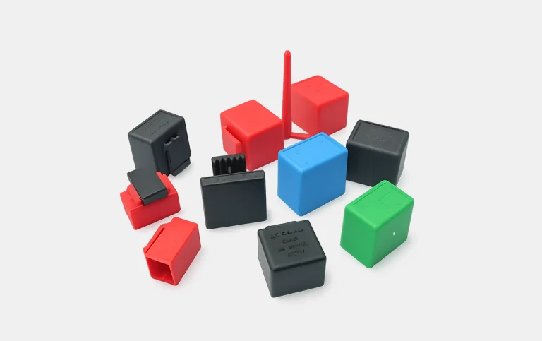 Relay covers in black, red, blue and green