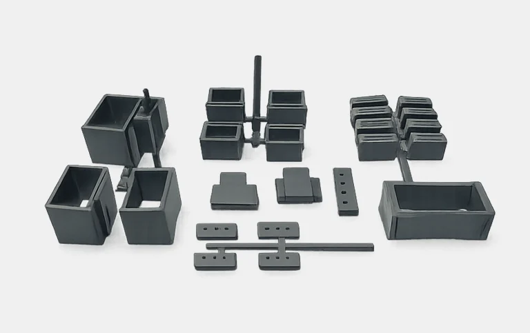 Grey square coil housings with runners