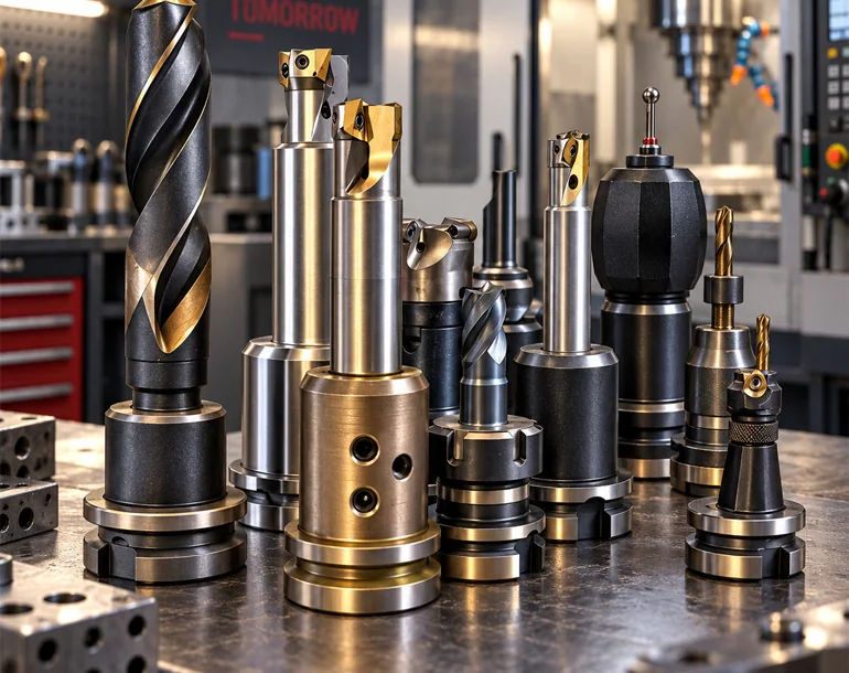 Precision CNC cutting tools used in the Solutech tool room